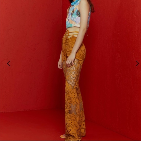 Beatrice Anthropologie Pants Pantalone Tessuto Soleil Size 8 - Picture 2 of 9
